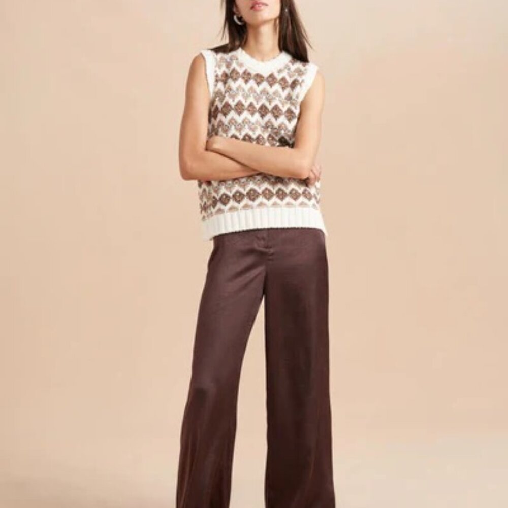 La Ligne Eugene Vest Brown Wool